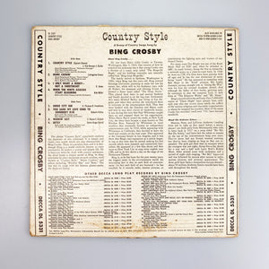 LP 10”. Bing Crosby. Country Style (VG/VG+)