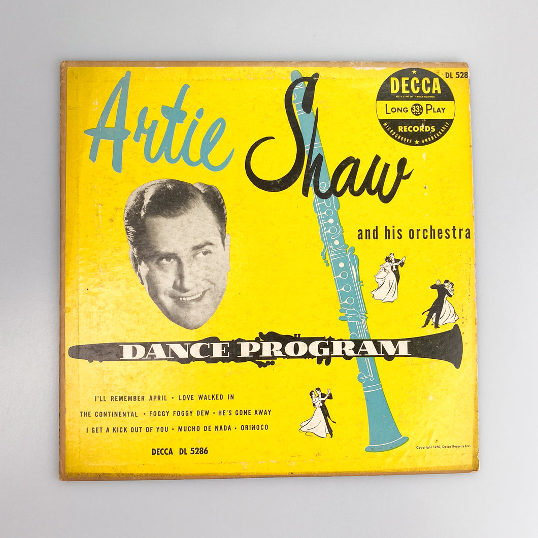 LP 10”. Artie Shaw And His Orchestra. Dance Program