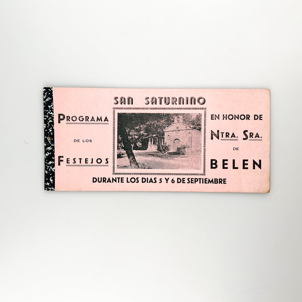 Programa de los Festejos San Saturnino años 50