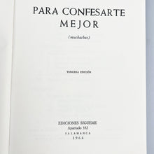 Laden Sie das Bild in den Galerie-Viewer, Para Confesarte Mejor, F. Lelotte

