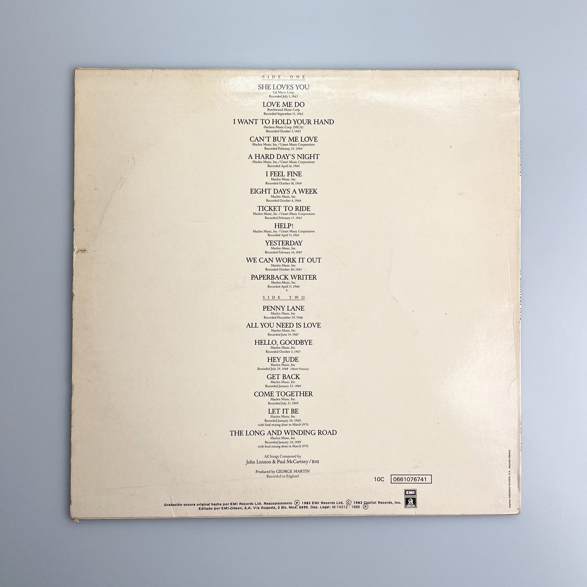LP. The Beatles. 20 Greatest Hits – falsotecho