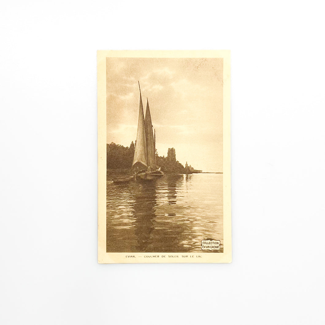 Postal Evian - Coucher de Soleil sur le lac
