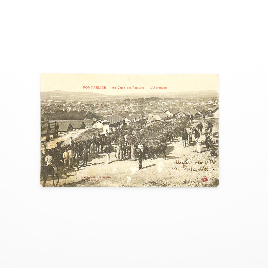 Postal Pontarlier - Au Camp des Pareuses - L’Abreuvoir