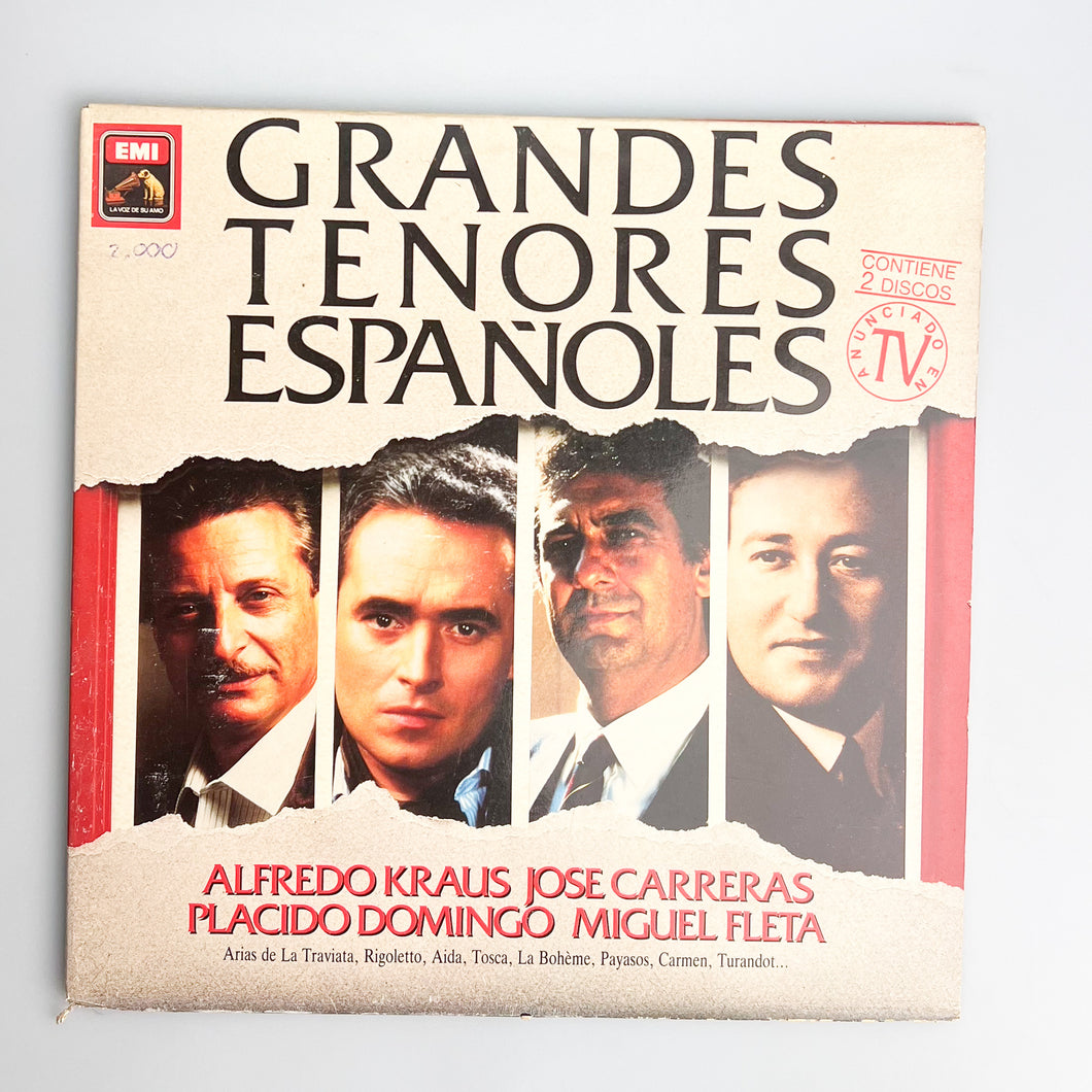 2xLP. Alfredo Kraus, José Carreras, Placido Domingo, Miguel Fleta. Grandes Tenores Español