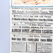 Load image into Gallery viewer, Cartel Toros Fiestas de Ferrol 1956.

