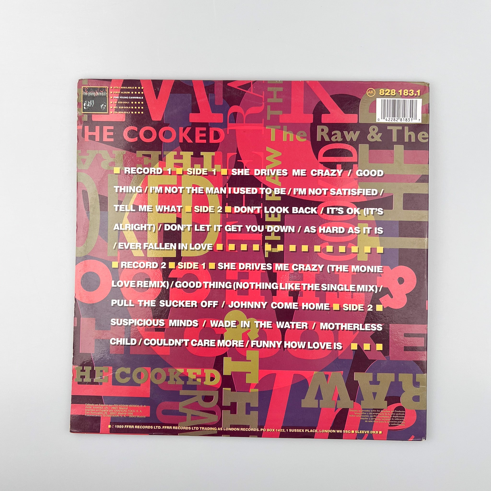 2xLP, Gat. Fine Young Cannibals. The Raw & The Cooked – falsotecho