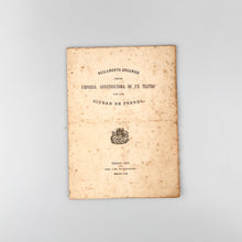Load image into Gallery viewer, Conjunto de 3 documentos para la creación del Teatro Jofre, Ferrol. 1871-1897
