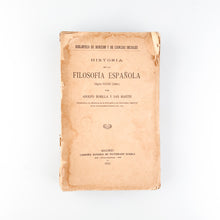 Load image into Gallery viewer, Historia de la Filosofía Española (Siglos VIII-XII: Judíos), Adolfo Bonilla y San Martín
