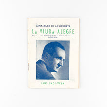 Load image into Gallery viewer, Folleto de mano La Viuda Alegre, Luis Sagi-Vela. Cantable Opereta
