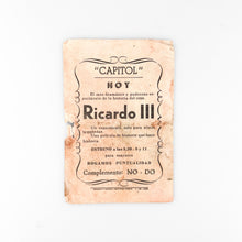 Load image into Gallery viewer, Folleto de mano Cine Capitol, Ferrol Ricardo III
