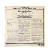 Cargar imagen en el visor de la galería, LP. Johannes Brahms - Berliner Philharmoniker, Herbert von Karajan. Sinfonía No. 2 En Re Mayor, Op. 73 / Danzas Húngaras Nos. 5, 6, 3 y 1
