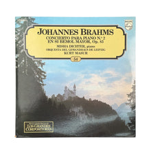 Laden Sie das Bild in den Galerie-Viewer, LP. Johannes Brahms - Kurt Masur, Gewandhausorchester Leipzig, Misha Dichter. Concierto Para Piano N.º 2 En Si Bemol Mayor, Op. 83
