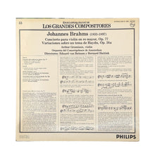 Load image into Gallery viewer, LP. Johannes Brahms, Arthur Grumiaux, Bernard Haitink, Concertgebouworkest, Eduard van Beinum. Concierto Para Violin En Re Mayor, Op. 77  Variaciones Sobre Un Tema De Haydn, Op. 56a
