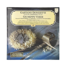 Cargar imagen en el visor de la galería, LP. Gaetano Donizetti / Giuseppe Verdi. Lucia Di Lammermoor, Selección / Arias De I Masnadieri, El Corsario Y Un Ballo En Maschera
