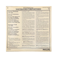 Cargar imagen en el visor de la galería, LP. Gaetano Donizetti / Giuseppe Verdi. Lucia Di Lammermoor, Selección / Arias De I Masnadieri, El Corsario Y Un Ballo En Maschera
