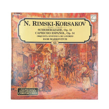 이미지를 갤러리 뷰어에 로드 , LP. Nikolai Rimsky-Korsakov, London Symphony Orchestra, Igor Markevitch. Scheherazade, Op. 35 / Capricho Español, Op. 34
