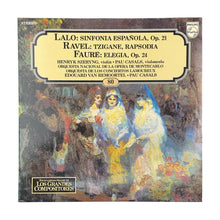 Load image into Gallery viewer, LP. Édouard Lalo, Maurice Ravel, Gabriel Fauré. Sinfonia Española Op. 21 / Tzigane, Rapsodia / Elegia, Op. 24
