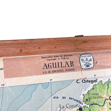 Cargar imagen en el visor de la galería, Mapa Físico España Aguilar de Ediciones 1958

