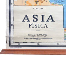 Cargar imagen en el visor de la galería, Mapa Físico Asia C. Sulzer, A Vallardi, Italia
