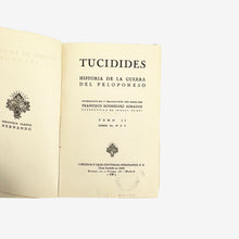 Cargar imagen en el visor de la galería, Historia de la Guerra del Peloponeso, Tomo II, Tucídides
