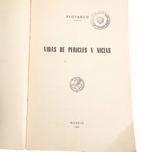 Laden Sie das Bild in den Galerie-Viewer, Vida de Pericles y Nicias, Plutarco
