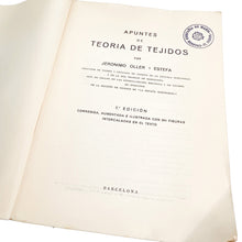 Laden Sie das Bild in den Galerie-Viewer, Apuntes de Teoría de Tejidos, Jerónimo Oller y Estefa
