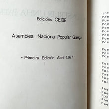 Load image into Gallery viewer, Poemas pra Construir unha Patria. Manuel Maria
