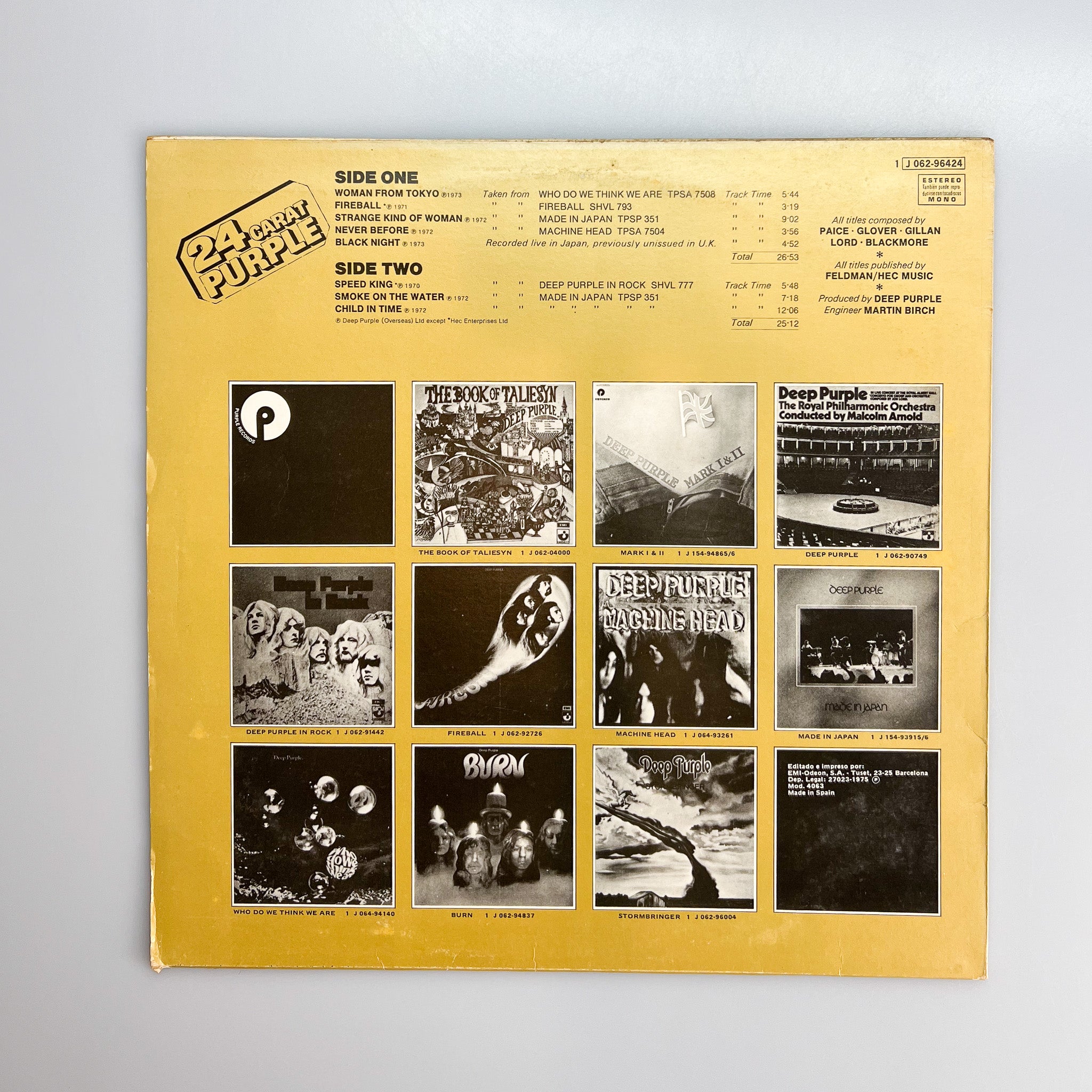 LP. Deep Purple. 24 Carat Purple – falsotecho