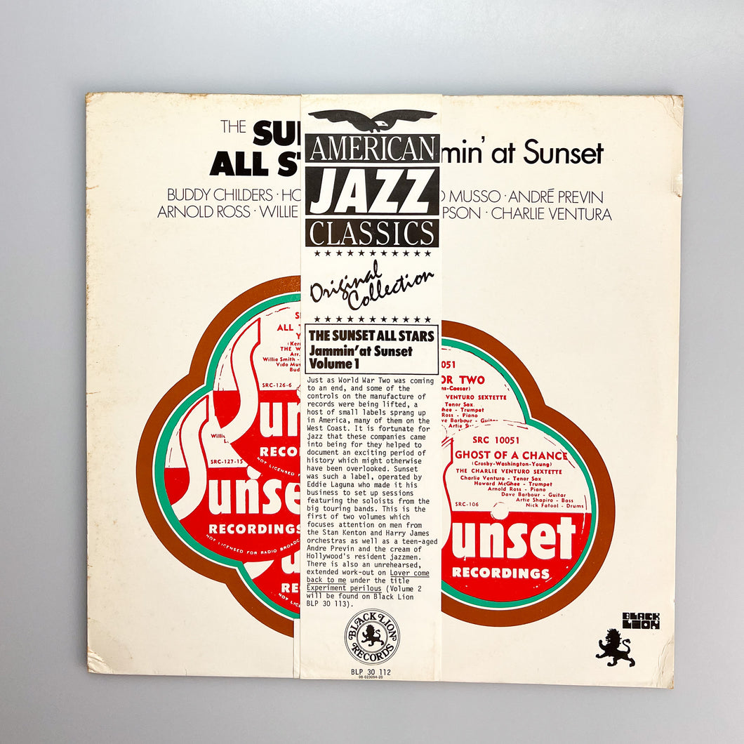 LP. The Sunset All Stars. Jammin' At Sunset, Volume 1