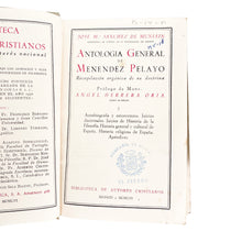 Laden Sie das Bild in den Galerie-Viewer, Antología General de Menendez Pelayo, Recopilación orgánica por materias Tomo I y II, Jose Mª Sánchez de Muniain
