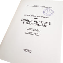 Charger l'image dans la galerie, Sagrada Biblia en Galego, Libros Poéticos e Sapienciais, Manuel Casado Nieto
