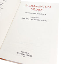 이미지를 갤러리 뷰어에 로드 , Enciclopedia Teológica 5, Sacramentun Mundi
