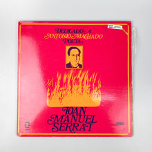 画像をギャラリービューアに読み込む, LP, Gat. Joan Manuel Serrat. Dedicado A Antonio Machado, Poeta
