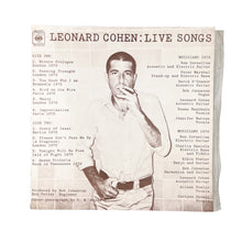 Load image into Gallery viewer, LP. Leonard Cohen. Live Songs
