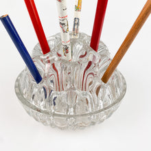 Load image into Gallery viewer, Vintage glass pen holder, 1970&#39;s 
