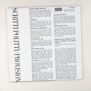 LP. Scritti Politti. Provision