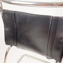 Load image into Gallery viewer, Leather and Steel Cantilever Chair, 1970&#39;s 
