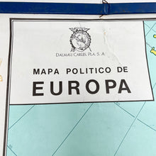 Load image into Gallery viewer, Mapa Físico y Político de Europa Dalmau Carles Pla, 1977.
