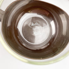 画像をギャラリービューアに読み込む, メリタのプラスチックとガラスのカップ、1980年代。 
