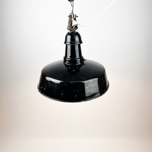 EGSA industrial enameled metal ceiling lamp, 1950's 