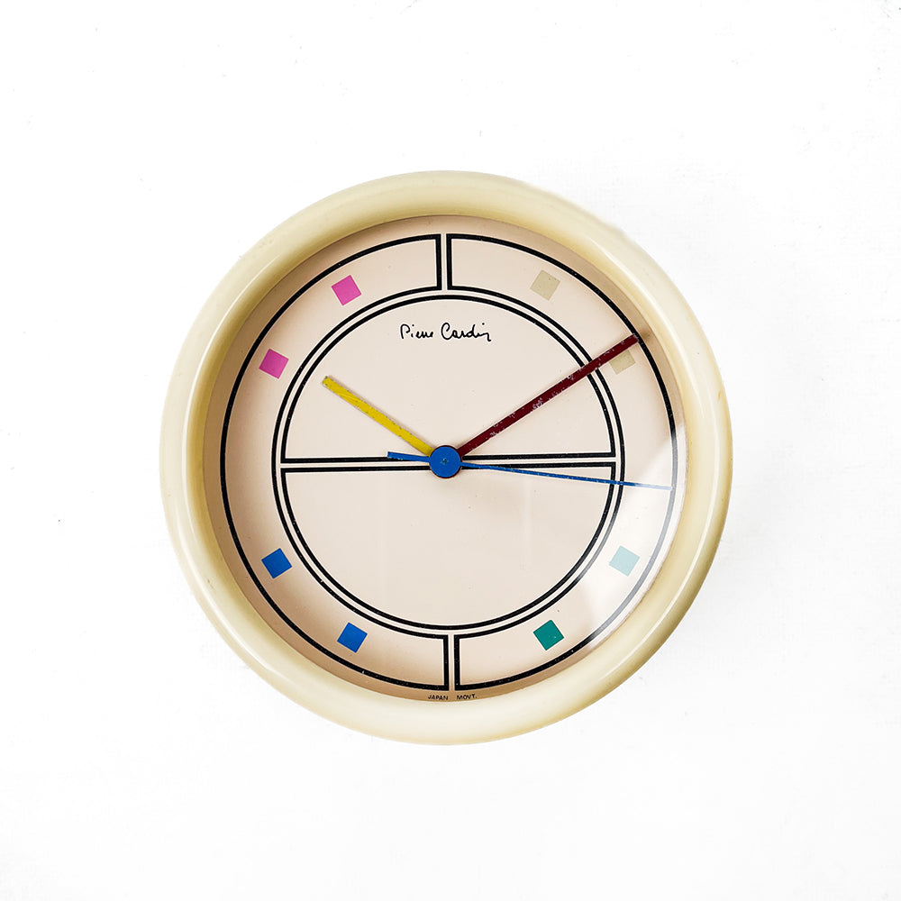 Pierre Cardin wall clock, 1980s – falsotecho