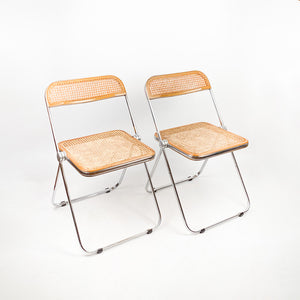 Pareja de sillas Plia diseño de Giancarlo Piretti para Anonima Castelli, 1967.