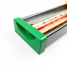 Charger l&#39;image dans la galerie, Étui de rangement de bureau vert Slim 924 conçu par Barbieri et Marianelli pour Rexite.
