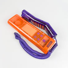 이미지를 갤러리 뷰어에 로드 , 보라색과 주황색 스와치 트윈폰 전화기, 1989년.
