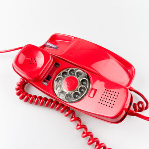 Téléphone télécabine Citesa rouge, années 1970