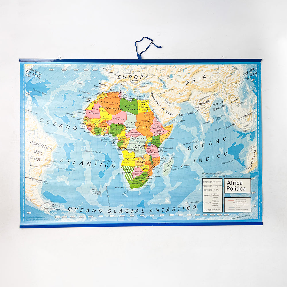 Physical and Political Map of Africa Vicens-Vives, 1977. 