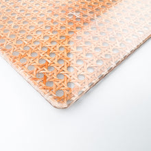 Load image into Gallery viewer, Viennese straw and methacrylate tray, 1980s
