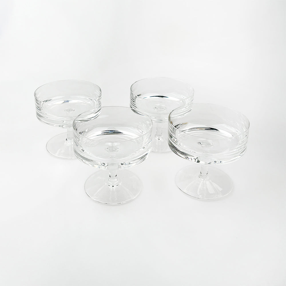 Set of four Wiesenthalhütte glasses, 1970s 