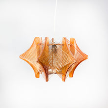 Load image into Gallery viewer, Wood and Raffia Ceiling Lamp, 1980&#39;s
