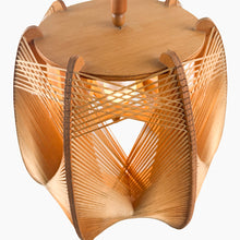 Cargar imagen en el visor de la galería, Lámpara de madera y rafia, 1970s
